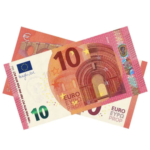 €10 prop euro banknotes – realistic fake currency