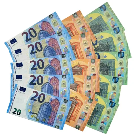 €20|€50|€100 €850 euro series banknotes mix – realistic prop currency