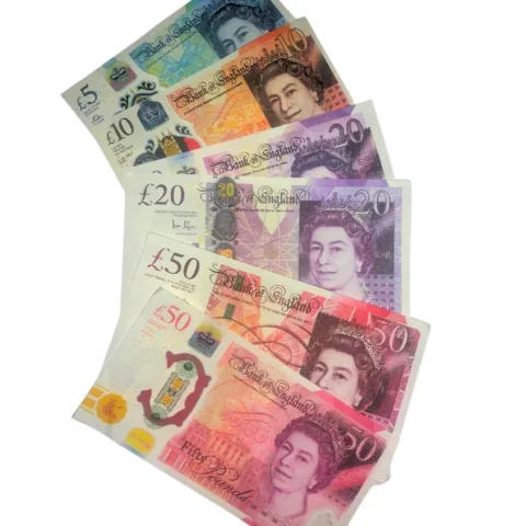 variety tester pack (6 notes) | authentic uk prop money